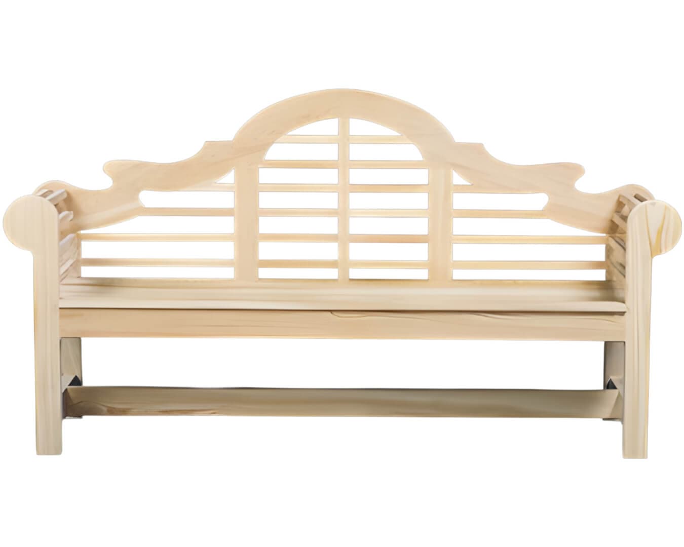 Lutyen Bench in White Oak